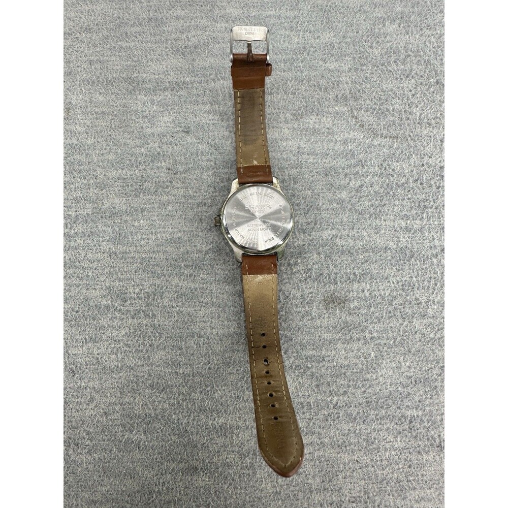 SHARP SHP5721 Silver Tone Brown Leather Band AS - Picture 5 of 11
